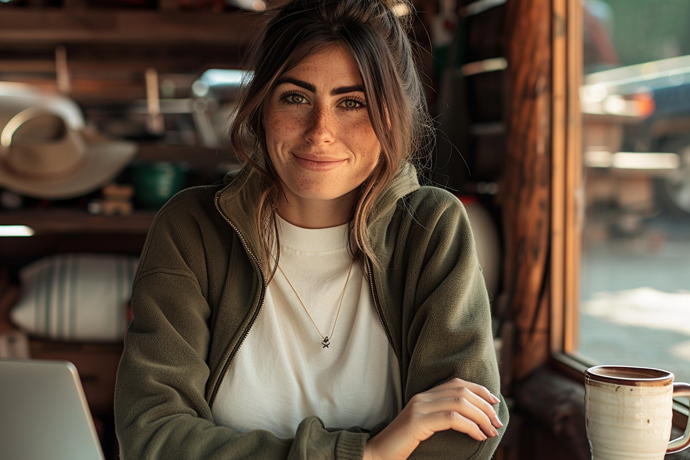 Stephanie in a service business office