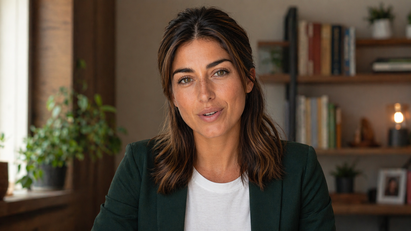 Stephanie speaking to camera